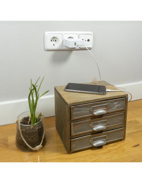 TooQ 10.10.0601 cable de conector Lightning 1 m Blanco