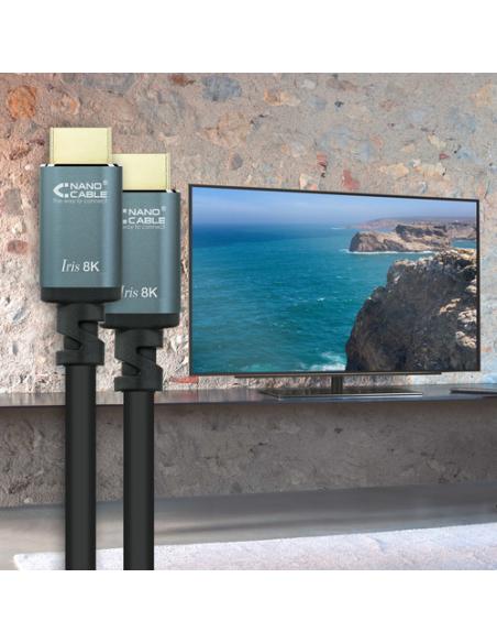 Nanocable Cable HDMI 2.1 IRIS 8K A/M-A/M, Negro, 3 Metros