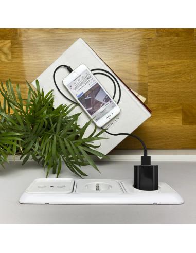 Nanocable 10.10.2002 cargador de dispositivo móvil Universal Negro Corriente alterna Interior