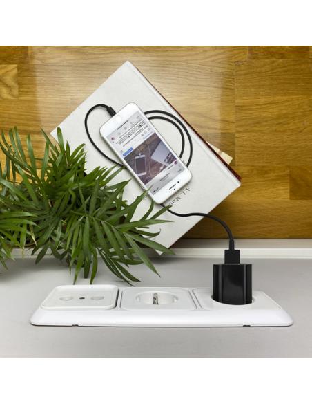 Nanocable 10.10.2002 cargador de dispositivo móvil Universal Negro Corriente alterna Interior