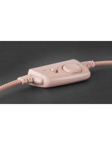 Mars Gaming MH320P Rosa, Auriculares Neodimio RGB Flow, Micrófono y Caja de Control