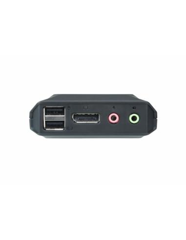 ATEN Switch KVM formato cable DisplayPort USB de 2 puertos selector remoto de puerto