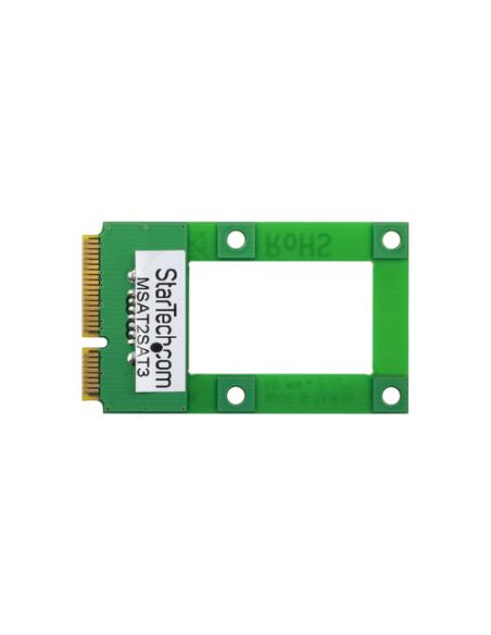 StarTech.com Adaptador mSATA a SATA para Disco Duro o SSD - Tarjeta Conversora Mini SATA a SATA