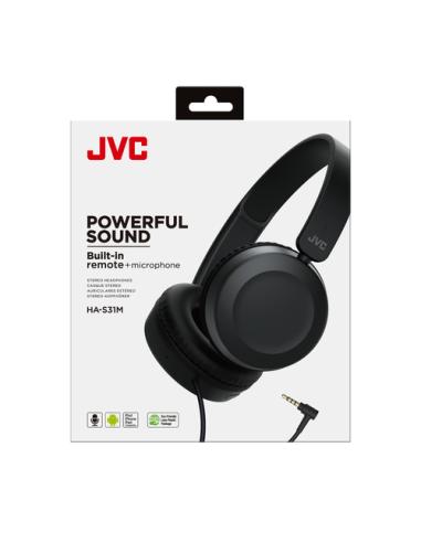 JVC HA-S31M-B Auriculares Alámbrico Diadema Llamadas/Música Negro
