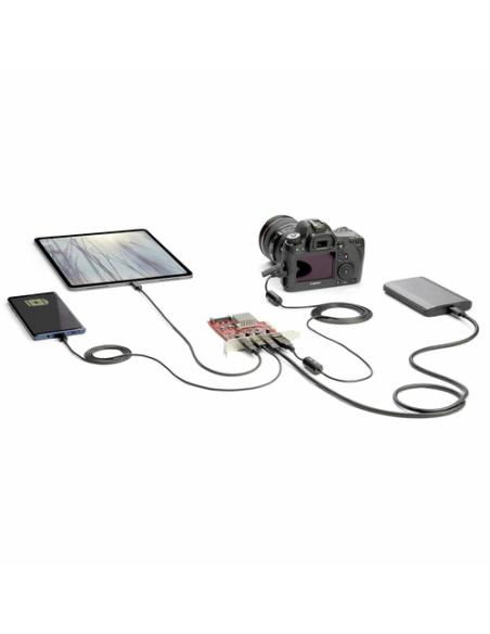 StarTech.com Tarjeta PCIe de 4 Puertos USB - Tarjeta de Expansión PCI Express USB de 10Gbps con 2 Controladores - 2 Puertos USB-