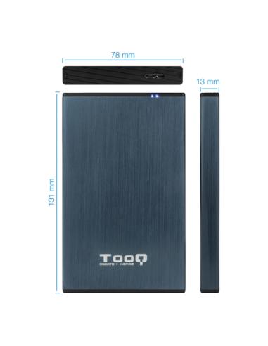 TooQ TQE-2527PB caja para disco duro externo Caja de disco duro (HDD) Negro, Marina 2.5"