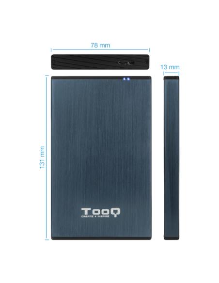TooQ TQE-2527PB caja para disco duro externo Caja de disco duro (HDD) Negro, Marina 2.5"