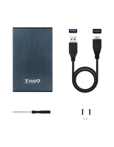 TooQ TQE-2527PB caja para disco duro externo Caja de disco duro (HDD) Negro, Marina 2.5"