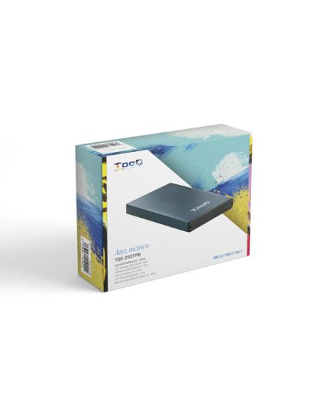 TooQ TQE-2527PB caja para disco duro externo Caja de disco duro (HDD) Negro, Marina 2.5"