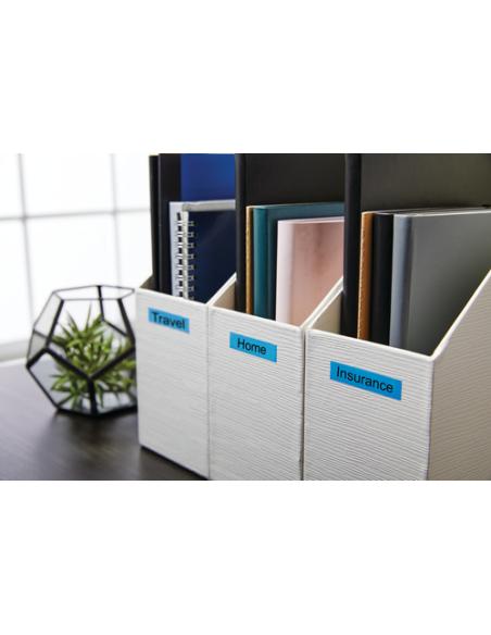 DYMO D1 - Etiquetas estándar - Negro sobre azul - 9mm x 7m