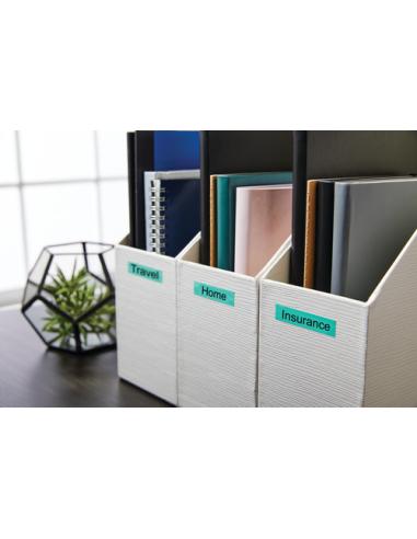 DYMO D1 - Etiquetas estándar - Negro sobre verde - 9mm x 7m