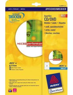 Avery J8676-25 etiqueta de impresora Blanco 2