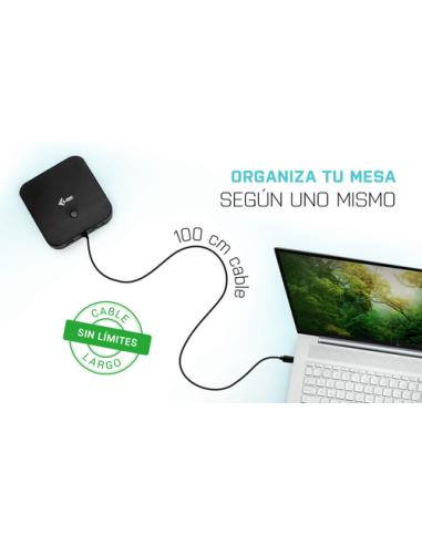 i-tec USB-C Dual Display Docking Station with Power Delivery 65W + Universal Charger 77 W