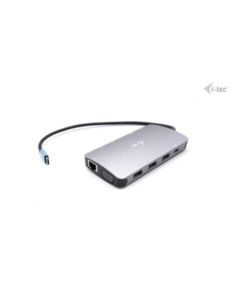 i-tec Metal USB-C Travel Nano Dock HDMI/VGA with LAN + Power Delivery 100 W