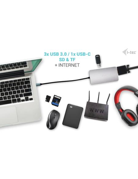 i-tec Metal USB-C Travel Nano Dock HDMI/VGA with LAN + Power Delivery 100 W