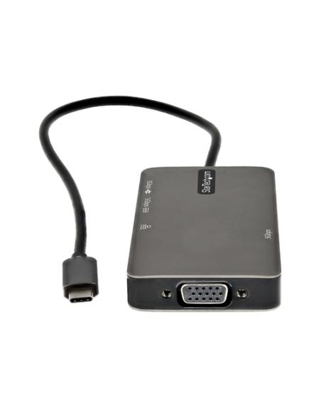StarTech.com Adaptador Multipuertos USB-C - Docking Station USB Tipo C a HDMI 4K30 o VGA 1080p - Replicador de Puertos USBC PD d