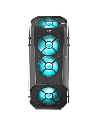 Mars Gaming MC51, Caja PC Gaming ATX, Doble Cristal Templado, 5x Ventilador RGB 12cm, Negro