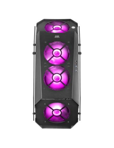 Mars Gaming MC51, Caja PC Gaming ATX, Doble Cristal Templado, 5x Ventilador RGB 12cm, Negro