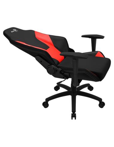 Aerocool ADMIRALBR Silla Gaming Profesional, Cojines Acolchados, Tecnología Air, Negro/Rojo
