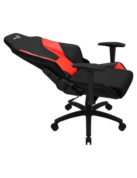 Aerocool ADMIRALBR Silla Gaming Profesional, Cojines Acolchados, Tecnología Air, Negro/Rojo
