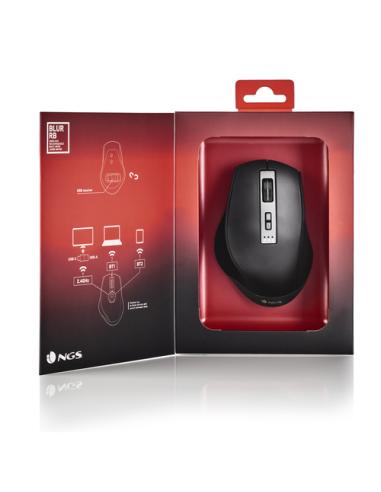 NGS BLUR-RB ratón Juego mano derecha Bluetooth + USB Type-A 3200 DPI