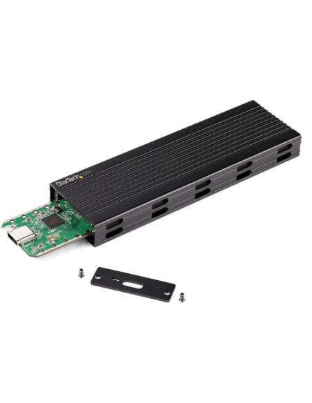 StarTech.com Caja Externa USB-C de 10Gbps a NVMe M.2 or SSD SATA M.2 - Carcasa de Aluminio Portátil para SSD NGFF M.2 PCIe/SATA 