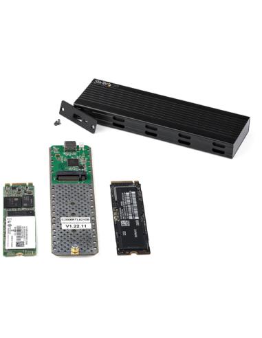StarTech.com Caja Externa USB-C de 10Gbps a NVMe M.2 or SSD SATA M.2 - Carcasa de Aluminio Portátil para SSD NGFF M.2 PCIe/SATA 