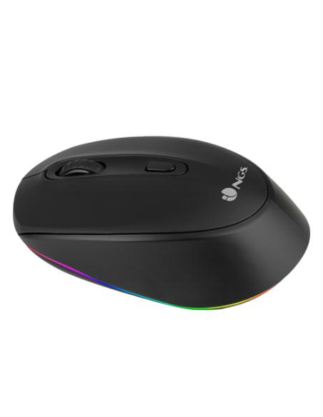 NGS SMOG-RB ratón Juego Ambidextro RF Wireless + Bluetooth Óptico 2400 DPI