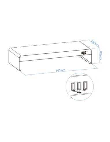 TooQ TQMR0124 soporte para monitor Escritorio Negro