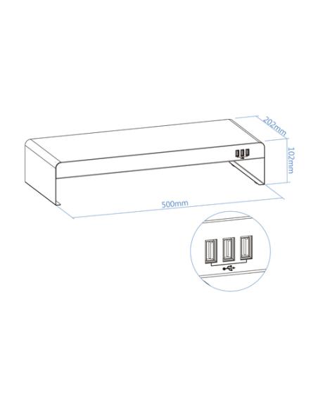 TooQ TQMR0124 soporte para monitor Escritorio Negro