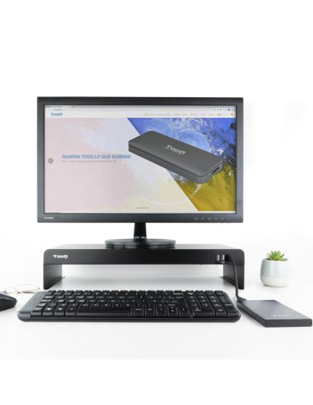 TooQ TQMR0124 soporte para monitor Escritorio Negro