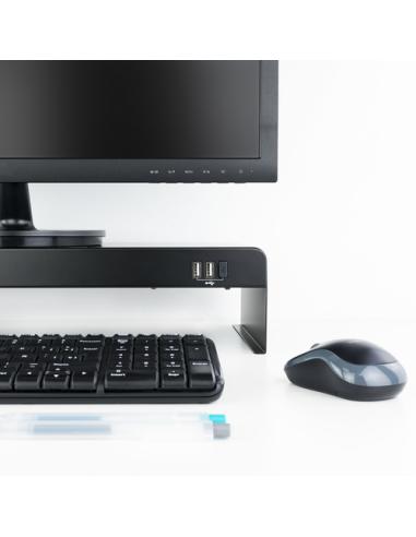 TooQ TQMR0124 soporte para monitor Escritorio Negro