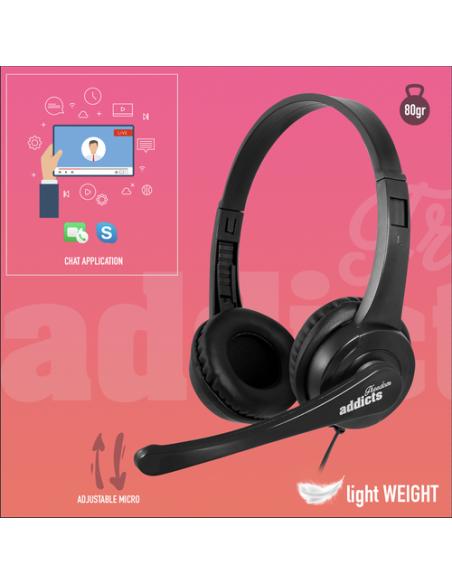 NGS VOX505 USB Auriculares Alámbrico Diadema Juego Negro