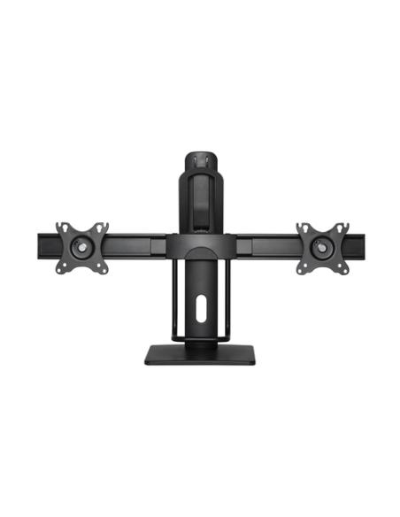 AISENS Soporte De Mesa Pro Contrapeso Giratorio E Inclinable Para 2 Monitores 6kg De 17-27, Negro