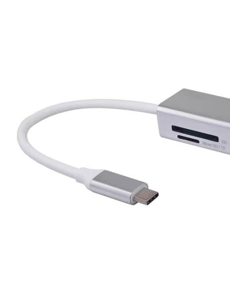 Equip 128958 hub de interfaz USB 3.2 Gen 1 (3.1 Gen 1) Type-C 5000 Mbit/s Plata