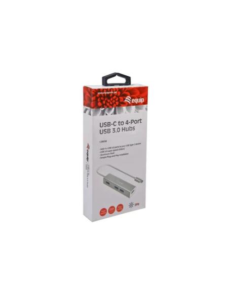 Equip 128958 hub de interfaz USB 3.2 Gen 1 (3.1 Gen 1) Type-C 5000 Mbit/s Plata