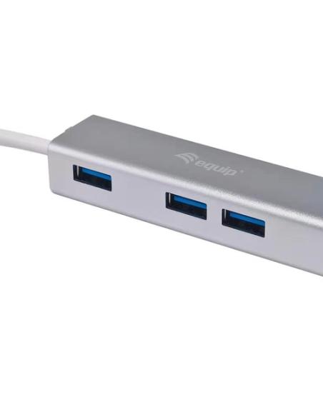 Equip 128958 hub de interfaz USB 3.2 Gen 1 (3.1 Gen 1) Type-C 5000 Mbit/s Plata