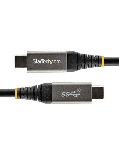 StarTech.com Cable de 1m USB-C de 10Gbps - Cable USB Tipo C Certificado por USB-IF - Cable USB TipoC USB 3.2 Gen 2 - Con Carga p