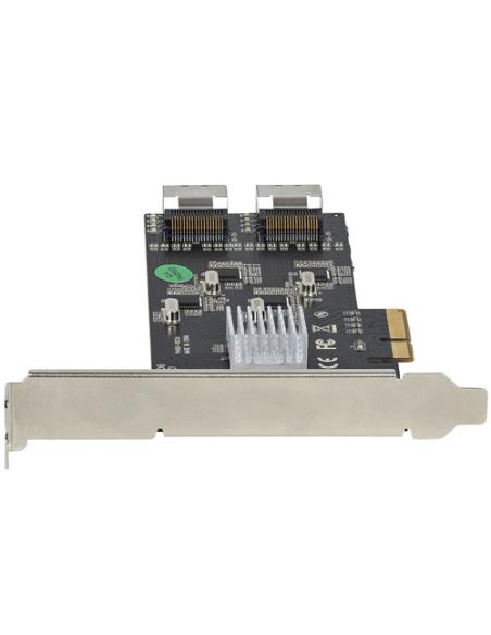 StarTech.com Tarjeta PCIe de 8 Puertos SATA - Tarjeta Adaptadora de Expansión PCI Express SATA con 4 Controladores de Host - Tar