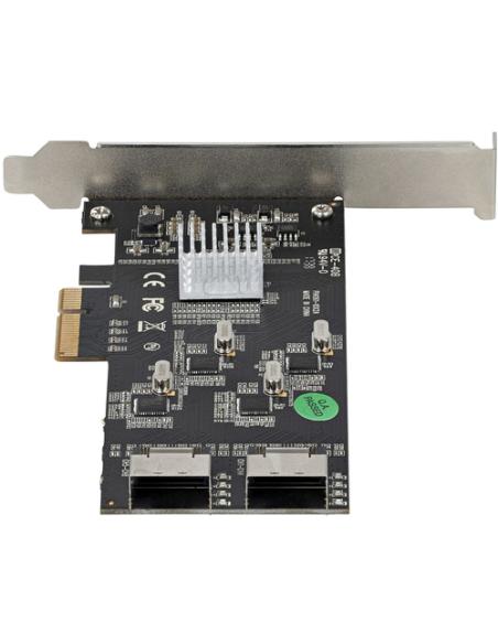 StarTech.com Tarjeta PCIe de 8 Puertos SATA - Tarjeta Adaptadora de Expansión PCI Express SATA con 4 Controladores de Host - Tar