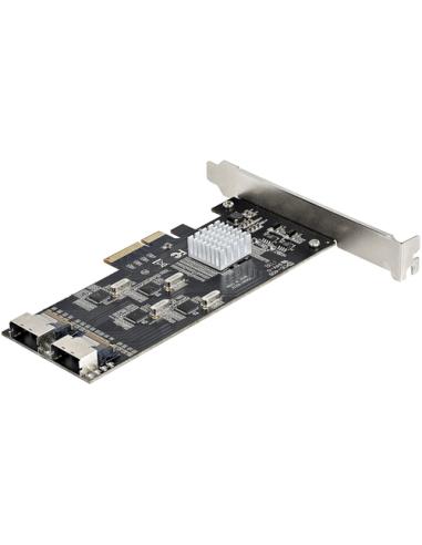 StarTech.com Tarjeta PCIe de 8 Puertos SATA - Tarjeta Adaptadora de Expansión PCI Express SATA con 4 Controladores de Host - Tar