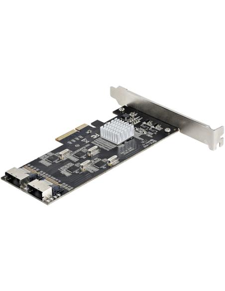 StarTech.com Tarjeta PCIe de 8 Puertos SATA - Tarjeta Adaptadora de Expansión PCI Express SATA con 4 Controladores de Host - Tar