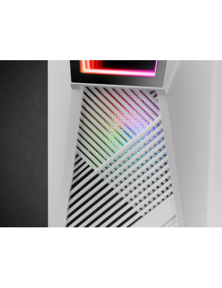 Mars Gaming MC777W, Caja PC Gaming, Infinity Mirror ARGB, Cristal Templado, 2xVentilador Chroma ARGB, Blanco