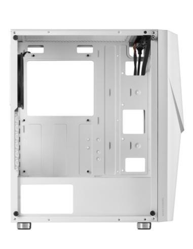 Mars Gaming MC777W, Caja PC Gaming, Infinity Mirror ARGB, Cristal Templado, 2xVentilador Chroma ARGB, Blanco