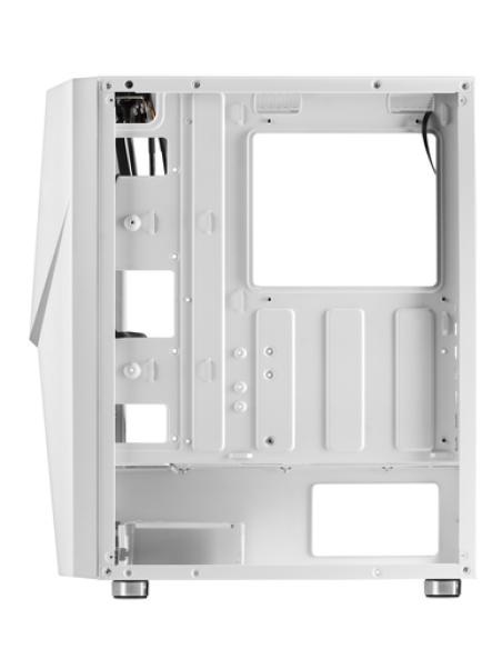 Mars Gaming MC777W, Caja PC Gaming, Infinity Mirror ARGB, Cristal Templado, 2xVentilador Chroma ARGB, Blanco