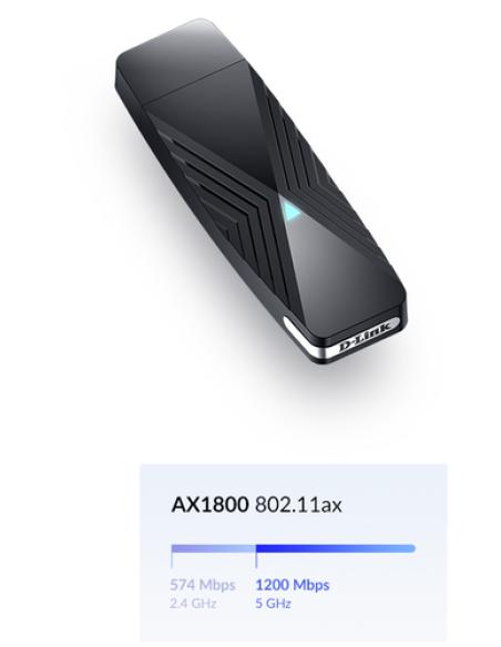 D-Link DWA-X1850 adaptador y tarjeta de red WLAN 1800 Mbit/s