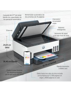 HP Smart Tank 7306 Inalámbrico All-in-One Color Impresora, Impresión a doble cara Copiadora y escáner 2