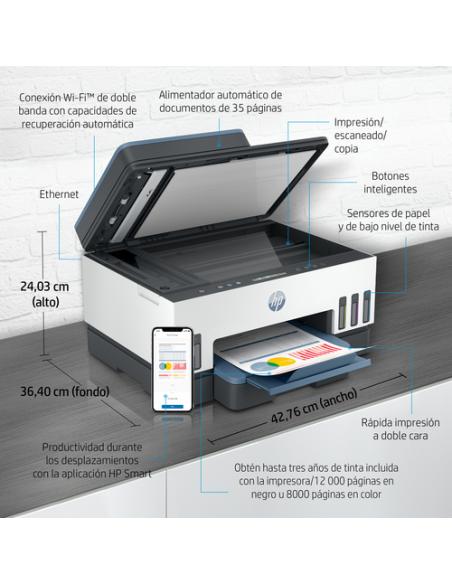 HP Smart Tank 7306 Inalámbrico All-in-One Color Impresora, Impresión a doble cara; Copiadora y escáner