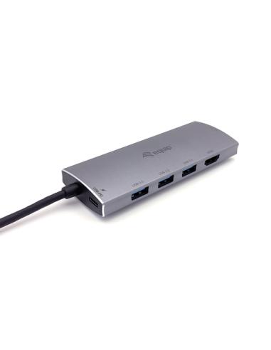 Equip Adaptador multifunción USB-C 7 en 1, HDMI, USB 3.0, TF/MICRO SD, 60W USB PD