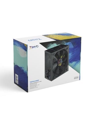 TooQ TQAPOLO-600SP unidad de fuente de alimentación 600 W 20+4 pin ATX ATX Negro